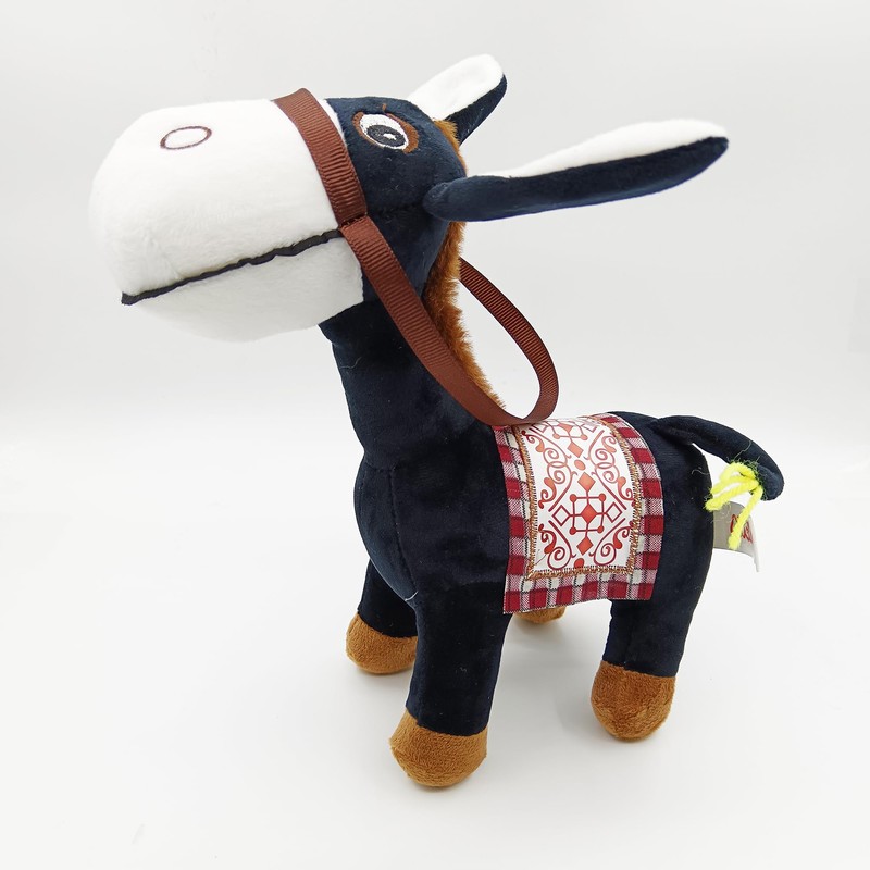 HOKESS 10" Black Donkey Stuffed Animals-Cute Plush Donkey Toy for