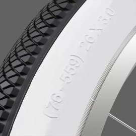 WD 26x3.0 Fat Tires White Wall Tires 25-45 PSI Chopper Cruiser Fat 26" Inch Tires