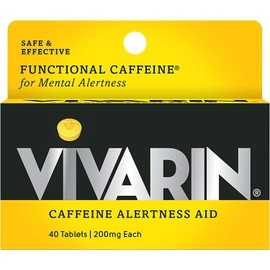 Vivarin Alertness Aid Tablets 40 Count 200mg Tablets (4 Pack)