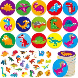 Wooden Memory Matching Game, 32 PCS Dinosaur Wood Match Chips with 81 Stickers, Educational Memory Matching Game for Toddlers Preschool 3+
