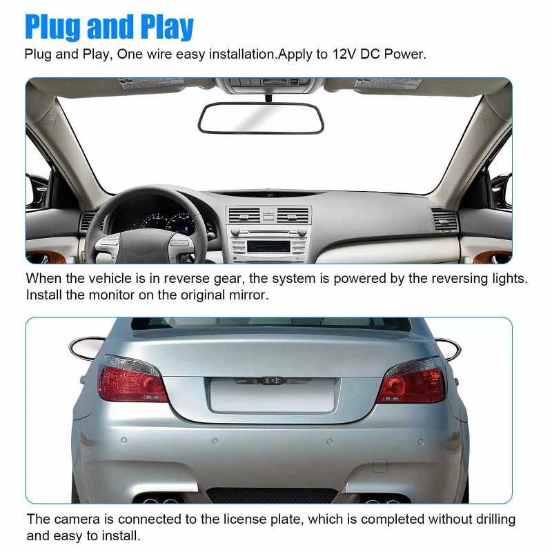 iPoster Car Rear View Backup Parking Camera Night Vision System