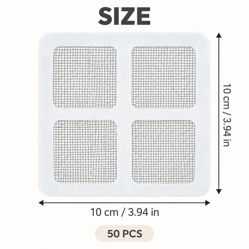 50 PCS Disposable Shower Drain Hair Catcher Mesh Shower Drain