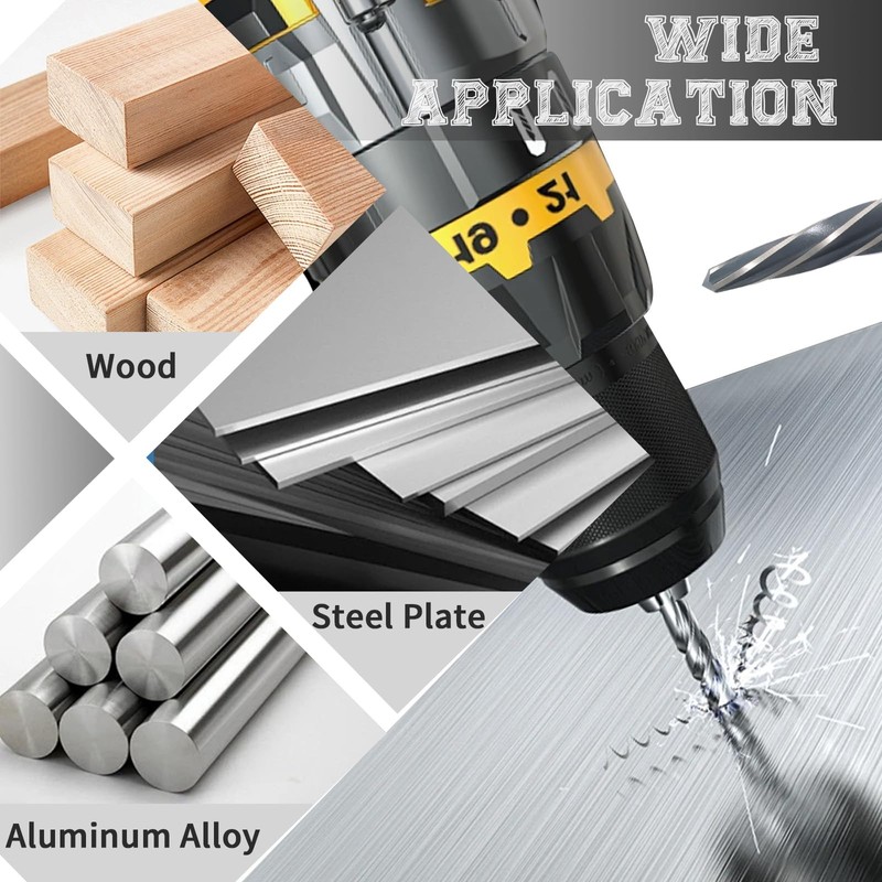 vibedor 3/4" Durable Reamer Drill Bit, M2 HSS Taper Chucking