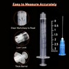 10 Pack 3ml/cc Disposable Luer Lock Lab Syringes with 23Ga