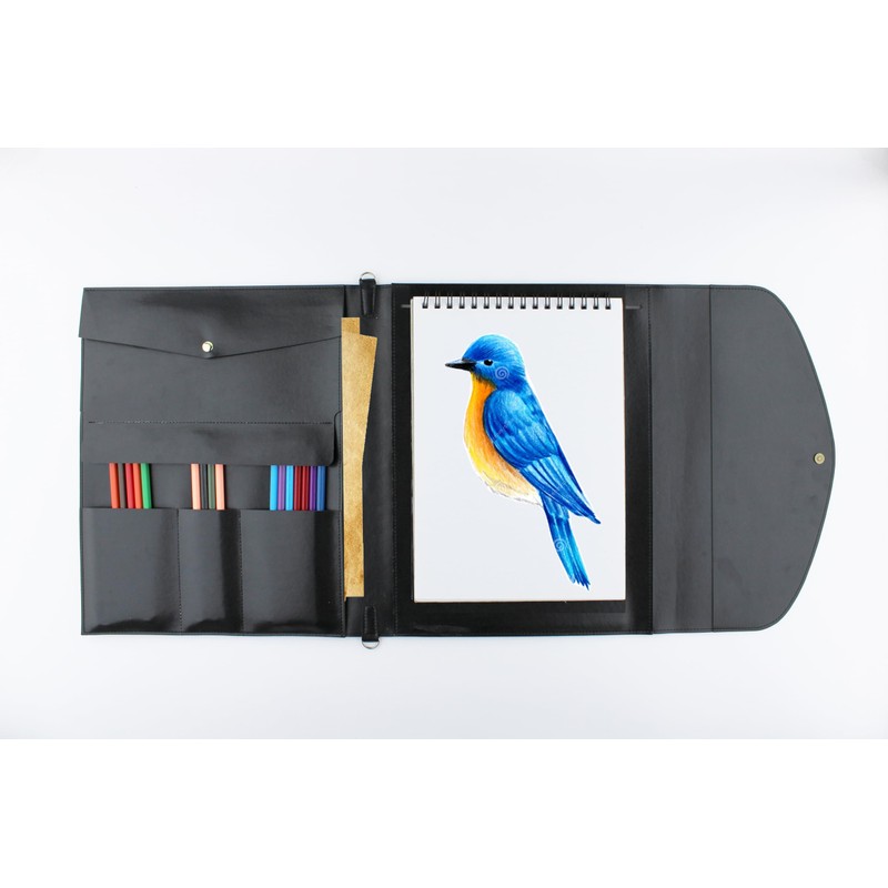 Leather Artist Sketch Pad Case, Leather Sketchbook Cover, Artist Drawing