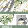 Mocsicka Happy Retirement Backdrop Eucalyptus Leaves Retirement Party Decorations Sage