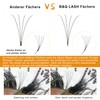 Ready-to-Use Fan Eyelash Extensions, 4D-D-0.10-12, Eyelash Fans, Soft, 4D, 6D,