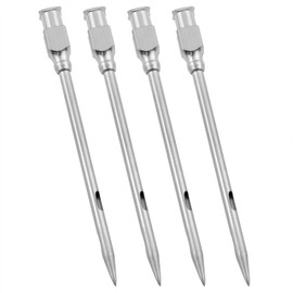 Dsjnf BBQ Injection needle Stainless Steel Meat needle barbecue needle Turkey needle Stainless Steel Marinade Turkey BBQ Meat injection needle kitchen accessories Party housewares 4pcs