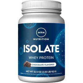 MRM MRM Nutrition Isolate Whey Protein | Chocolate Flavored | 24g Protein | Added BCAAs + Glutamine | with Digestive Enzymes | Hormone + Antibiotic Free | 29 Servings