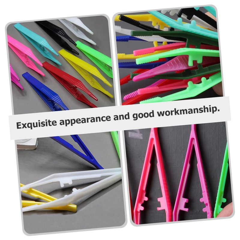 Healvian 30pcs Plastic Eyebrow Tweezers for Women Use Eyebrow Trimming