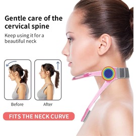 Neck Brace, Neck Collar wtih 360° Adjustable Soft Chin Support, Cervical Collar for Forward Head Posture Correction and Cervical Spine Support, Neck Brace for Neck Pain and Support (Pink)