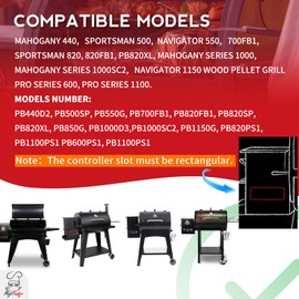 PID Rectangular Digital Control Board (AC03P9)(Non-WiFi) Replacement for Pit Boss Pellet Grills 440-1150, Navigator, Sportsman, NASCAR, Mahogany, Pro Series Wood Pellet Grills & Smokers