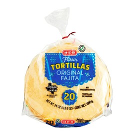 HEB Original Flour Tortillas 20ct Bag (Pack of 4)