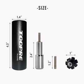 GOLDEAL TOOPRE Bicycle Fork Star Nut Setting Installer with Free Spare Special Screw and 1 Free Star Nut （for 7/8",1",1-1/8"） (Black)