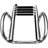 Hoffen 4 Step Pontoon Boat Ladder, Stainless Steel Telescoping Folding