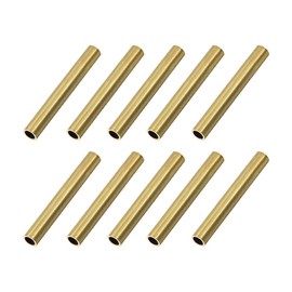sourcing map Brass Round Tube, 4mm OD 0.5mm Wall Thickness 30mm Length Seamless Pipe Tubing for DIY Crafts 10 Pcs