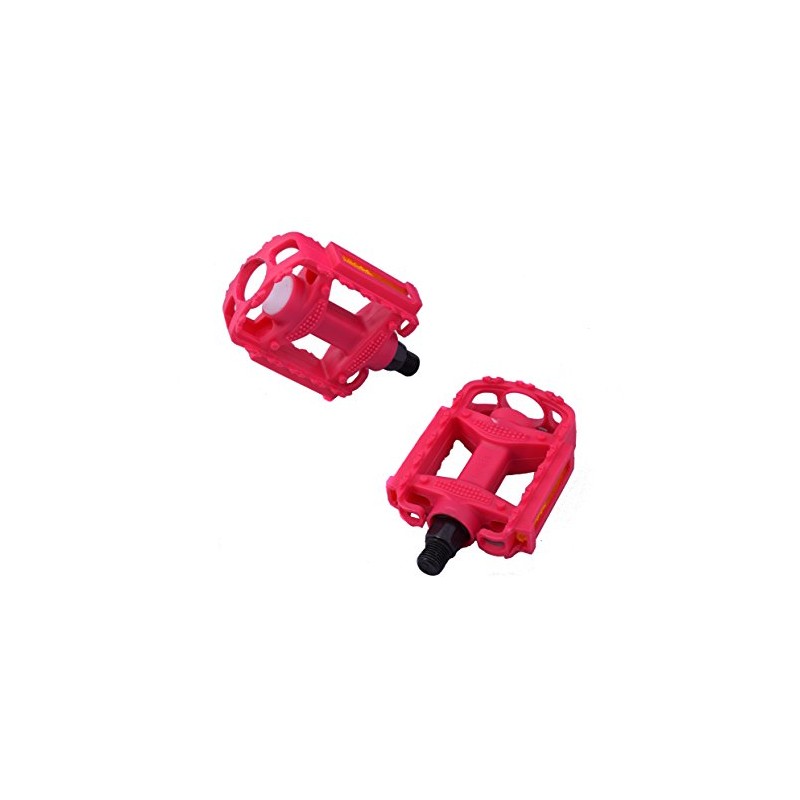 Ammaco Kids Bike Bicycle Pedals Girlie Pink Plastic 1/2" Thread