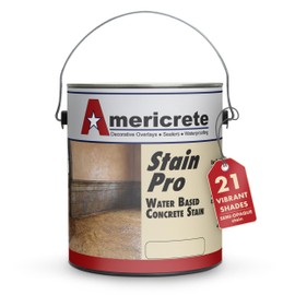 Americrete Concrete Stain - Brown - Semi-Opaque Topical Stain for Wood, Concrete, Stone, Tile, Decks, Floors, Cement, Porches, and More - Decorative Color Stains (1 Gallon)
