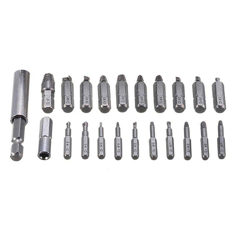 Gasea 22 Pcs Damaged Screw Extractor Set for Broken Screw