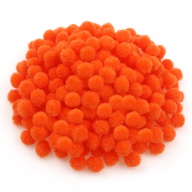 TOAOB 300 pcs Pom Poms 10 mm Fluffy Pom Poms Orange Fuzzy Pompoms Balls for DIY Crafts Decorations