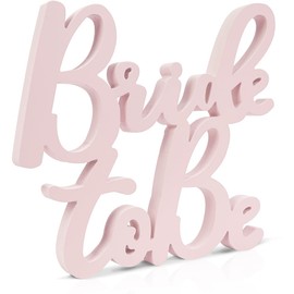 Bridal Shower Decorations Bride to Be Sign for Batcholette Party Table Centerpieces Wedding Wooden Photo Booth Props for Wedding Party Decorations Supplies (Pink)