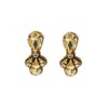 Crystal Post Earrings in Gold