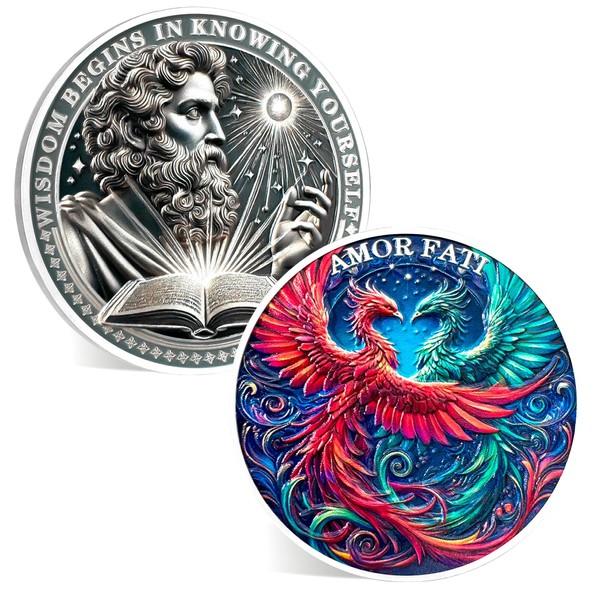 ACGZQY Phoenix Memento Mori Coin – Memento Vivere Coin Stoic