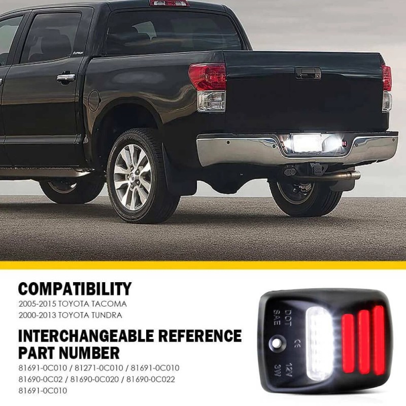 Unbranded RED OLED TUBE Rear LED License Plate Light Kits