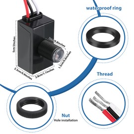 Macarrie 20 Pieces Dusk to Dawn Sensor for Outdoor Lighting 100-277v Photoelectric Switch Bulk Photocell Light Sensor Photocell for Outdoor Lighting for Most Outdoor Lighting Fixtures