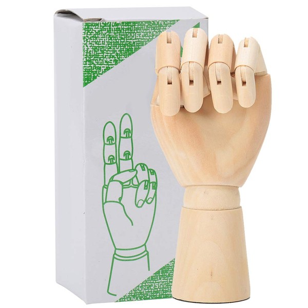 Cikonielf Wooden Model Hand Link Doll Hand Model Children Left