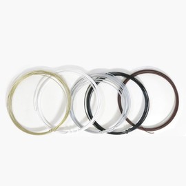 Nippon Wire (Color Wire), Freestyle 5 Color Pack, Monotone (Gold, Silver, Snow, Crow, Maroon) [Wire Diameter] 0.04 inches (0.9 mm) x [Length] 9.8 ft (3 m) (5 Rolls) 22377991