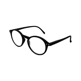 Calabria ZT-1662 Designer Round Reading Glasses +1.00 Black Men Women Trendy Single Power Readers Eyeglasses TR90 Frame