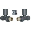 Team Controls Anthracite Straight Valves for Heated Towel Rail or