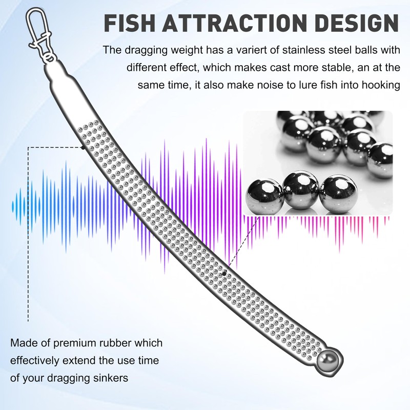 6Pcs Dragging Weights for Catfishing Trolling Drifting Dragging Sinkers Drag
