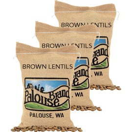 Palouse Brand Certified Glyphosate Residue Free Small Brown Lentils | 15 LBS | Family Farmed in Washington State | Non-GMO Project Verified | Kosher | Field Traced | (5 Pound, Pack of 3)