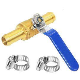 Joywayus 5/8" Ball Valve Barb Valve Shutoff Valve Brass Fitting Air Gas Fuel Line Pipe Fittings