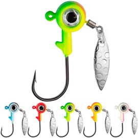 THKFISH Jig Heads Crappie Jigs Fishing Hooks Jig Heads for Fishing Crappie Lures Fishing Jigs for Freshwater 20pcs, 1/6oz