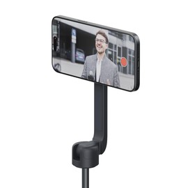 ShiftCam SnapStand Max - Magnetic Selfie Stick & Tripod - Compact, Foldable & Extendable with Tilt Head and Magnetic Bluetooth Remote Control (Midnight, SnapStand Max)