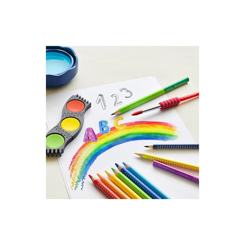 FABER-CASTELL 205276 Jumbo Colouring Pencils Set 18 Pieces Including 6