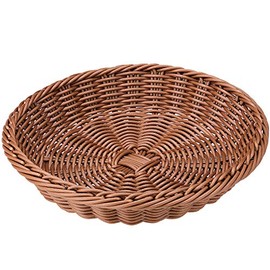 Nagao 01025024 Basket Washable Fruit Basket, Flat Type, Brown, 9.4 inches (24 cm)