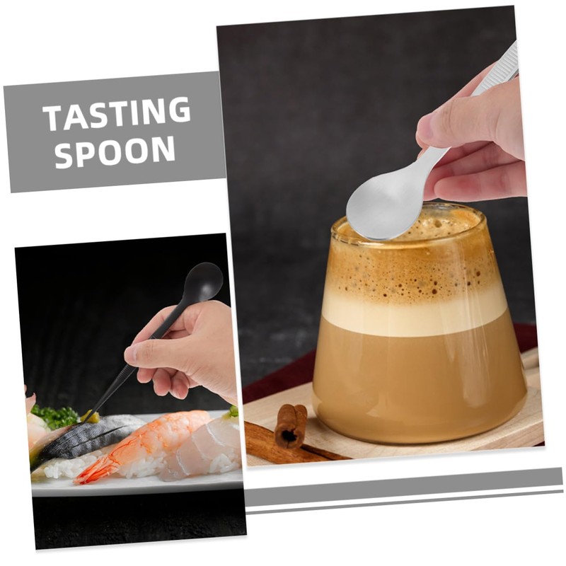 Outanaya 2pcs Stainless Steel Tasting Utensil Precision Sampling Spoon Kitchen