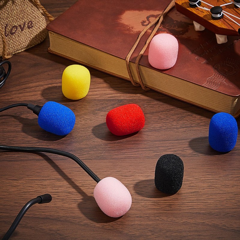 Juexica 30 Pcs Mini Size Lapel Headset Microphone Windscreen Sponge