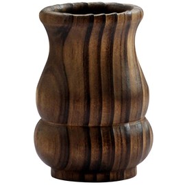 PRETYZOOM Wooden Vase Tulips Artificial Flowers Flower Vase Wooden Floral Vase Decorative Vase Decorative Plant Pot Rustic Wood Vase Wooden Flower Holder Decorations Household