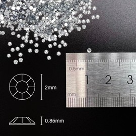 Angelkiss 10 x 2 mm Tooth Crystal Ornaments Teeth Jewellery Decoration Nail Jewellery (Colourful)