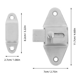 Uonlytech Uonlytech Sliding Barrel Bolt Door Lock Stainless Steel Door Latch Industrial Grade Security Lock for Barn, Gate Door, Double, Front
