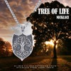 Tree of Life Chain 925 Sterling Silver Shield Necklace for
