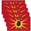 5 PCS Mohawk Warriors Flag Sticker,6x3.5 In Native Mohawks Society