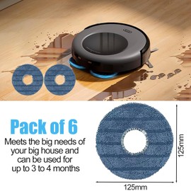 YUENGJGI 6-Pack Replacement Mop Pads for Eufy Omni C20 Robot Vacuum – Washable & Reusable Cleaning Pads