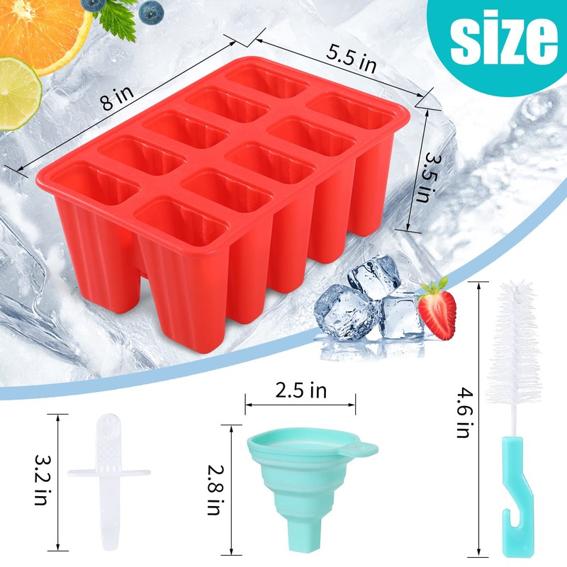 Popsicle Molds,Silicone Ice Pop Molds,BPA Free Popsicle Mold Reusable Easy