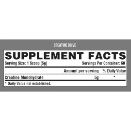 Creatina Nutrex Creatine Drive 300 G 60 Srvs Sabor Sin sabor